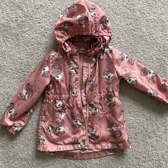 H&M Kids Hooded Unicorn Print Windbreaker - Picture 2 of 9